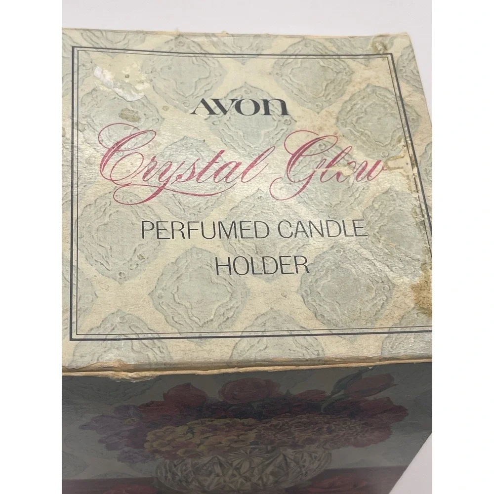 Avon Vintage Crystal Glow Perfumed Candle Holder‎
